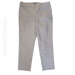 Talbots Black and White Patterned Cropped Pants